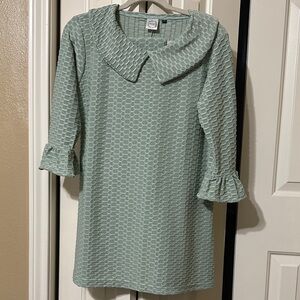 Elegant Green Textured Dress